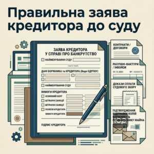 Як скласти заяву кредитора у справі про банкрутство вимоги кредиторів докази боргу