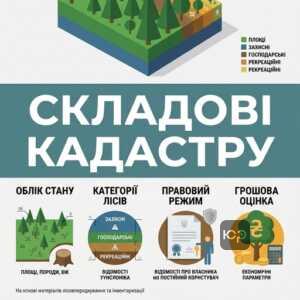 Складові державного лісового кадастру деталі та дані, державний лісовий кадастр
