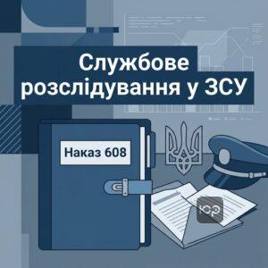 Службове розслідування у ЗСУ за Наказом 608 МОУ правова допомога адвоката