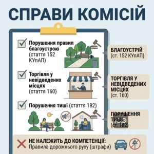 Які справи розглядають адміністративні комісії при виконкомах