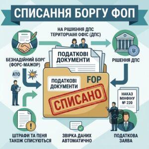 Списання податкового боргу ФОП АТО за рішенням ДПС