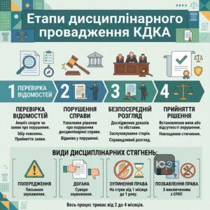 Етапи дисциплінарного провадження щодо адвоката та види покарань