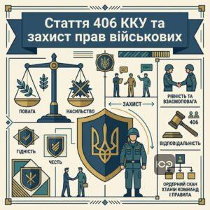 Стаття 406 ККУ порушення статутних правил взаємовідносин між військовими