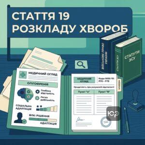 Стаття 19 розкладу хвороб регулює придатність при розумовій відсталості