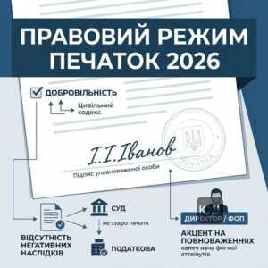 правовий статус печатки для бізнесу 2026 року в Україні