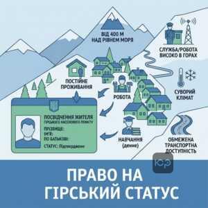 Хто має право на статус жителя гірського населеного пункту та які критерії діють