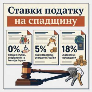 Ставки податку на спадщину в Україні для різних ступенів споріднення