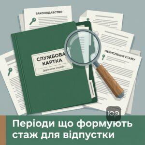 Стаж державної служби для додаткової відпустки періоди зарахування та виключення