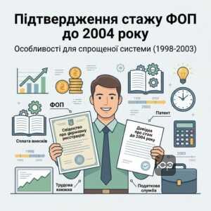 Підтвердження стажу приватного підприємця ФОП до 2004 року для призначення пенсії в Україні