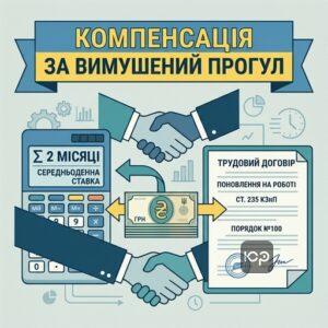 Розрахунок середнього заробітку за час вимушеного прогулу при поновленні на роботі
