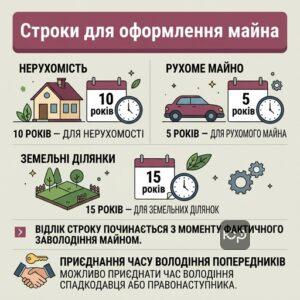 Строки володіння майном для набувальної давності в Україні