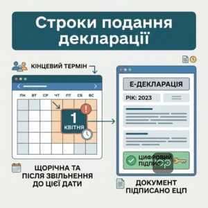 Строки подання е-декларації та види звітності