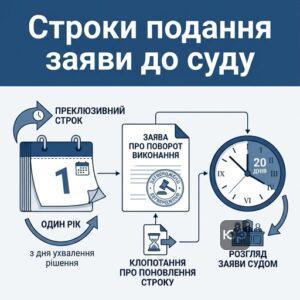 Строк подання заяви про поворот виконання рішення суду та процедура її розгляду у цивільному процесі