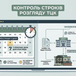 Контроль строків розгляду заяви на відстрочку в ТЦК через ЦНАП 2026