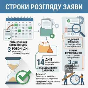 Строки отримання технічних засобів реабілітації та розгляд заяви