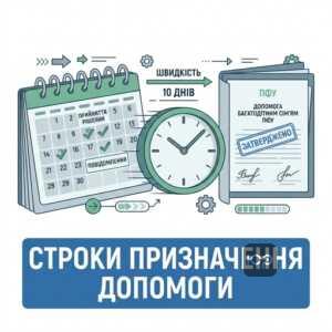 Строки розгляду заяви на допомогу багатодітним сім'ям ПФУ