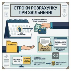 Строки розрахунку при звільненні за статтею 116 КЗпП