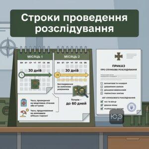 Строки службового розслідування у ЗСУ згідно з Дисциплінарним статутом