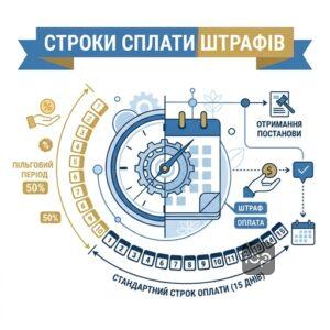 Строки сплати штрафів за порушення ПДР та пільговий період 50 відсотків