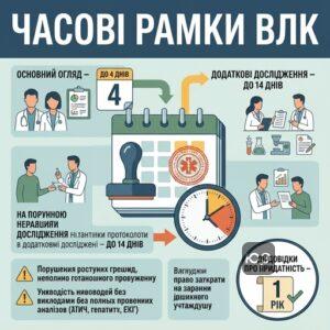 Строки проходження ВЛК та термін дії довідки під час воєнного стану