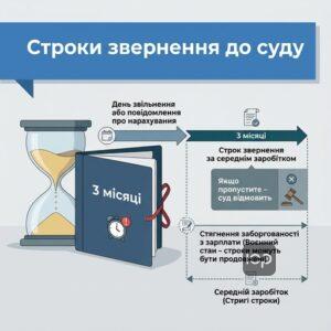Строки звернення до суду за стягненням середнього заробітку при звільненні