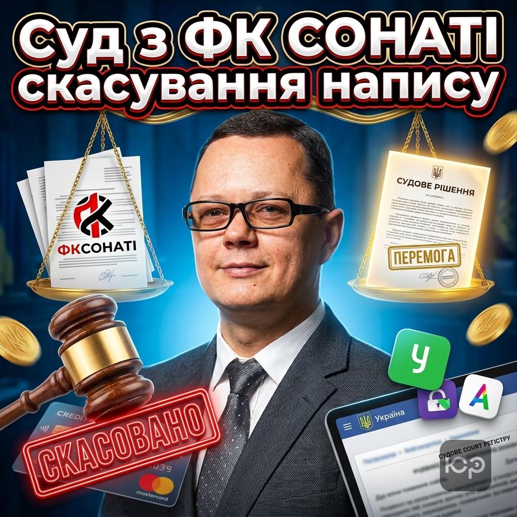 Як виграти суд у колектора ФК СОНАТІ та скасувати напис community