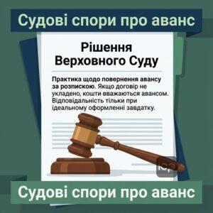 Позиція Верховного Суду щодо повернення авансу за розпискою