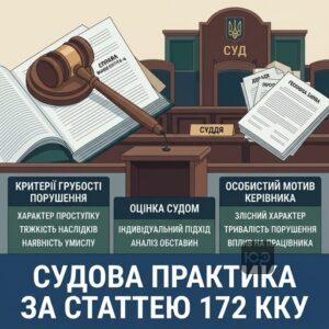 Судова практика щодо грубого порушення законодавства про працю та встановлення особистого мотиву керівника