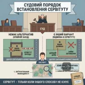 Встановлення земельного сервітуту через суд як крайній захід при відсутності альтернатив проїзду
