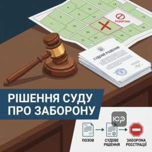Судове рішення про заборону реєстраційних дій з землею.
