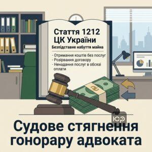 Судовий процес про повернення гонорару адвоката на підставі безпідставного набуття майна