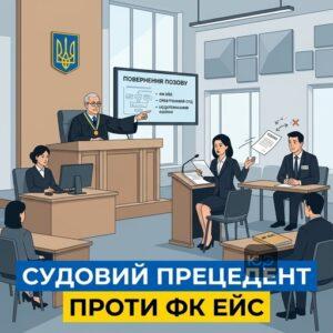Судові ухвали про повернення позовів ФК ЕЙС позов через Електронний суд
