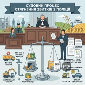 Процедура судового стягнення та відшкодування збитків від бездіяльності поліції.