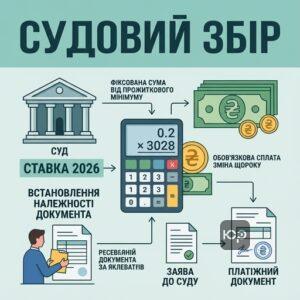 Розрахунок та сплата судового збору за встановлення належності документа у 2026 році