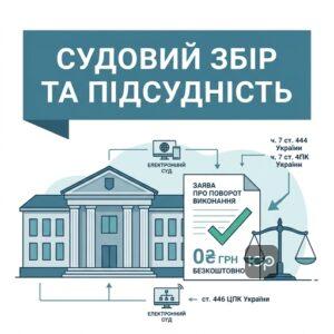 Відсутність судового збору за подання заяви про поворот виконання рішення суду та правила підсудності