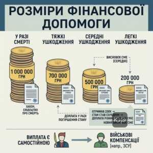 розміри виплат постраждалим учасникам Революції Гідності
