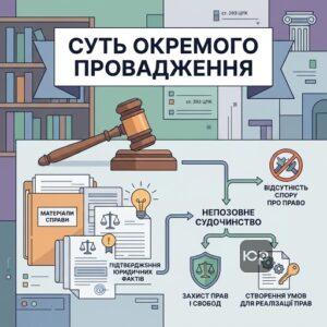 Суть та мета окремого провадження у цивільних справах