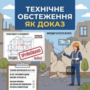 Технічне обстеження зруйнованого будинку експертом як доказ для компенсації єВідновлення