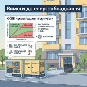 Технічні вимоги до генераторів для отримання компенсації ОСББ