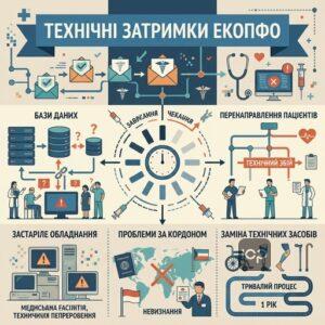 Причини затримки ЕКОПФО та технічні проблеми в роботі медичних баз даних