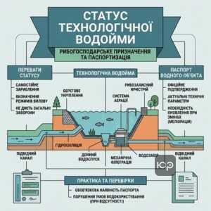 Рибогосподарська технологічна водойма: особливості правового статусу та паспортизації.