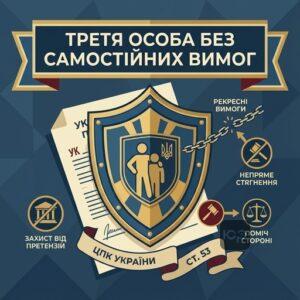 Процесуальний статус третьої особи без самостійних вимог у цивільному процесі