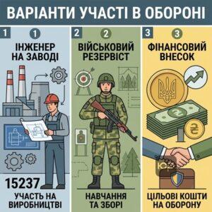Три варіанти участі заброньованих осіб в обороні за законопроєктом 15237