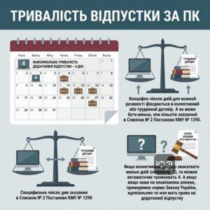 Тривалість додаткової відпустки за роботу з ПК згідно із законом