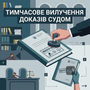 Офіційна процедура тимчасове вилучення доказів у судовому процесі України