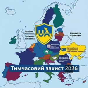Тимчасовий захист для українців в ЄС 2026 терміни та правила проживання