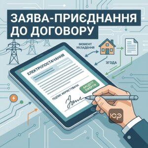 Укладення договору електропостачання через заяву-приєднання та акцепт оферти