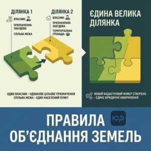 Умови для об'єднання земельних ділянок одного власника