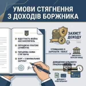 Звернення стягнення на доходи боржника правила та умови у 2026 році