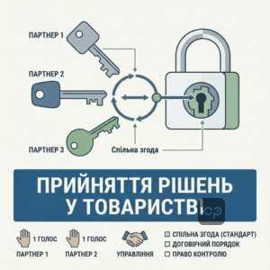 Управління повним товариством та прийняття рішень учасниками